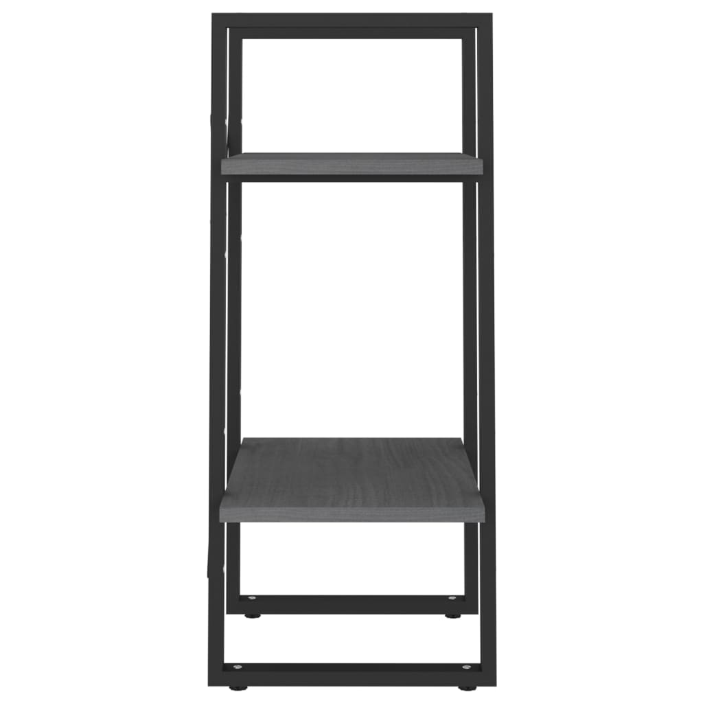 vidaXL Bibliotecă cu 2 rafturi, gri, 40x30x70 cm, lemn masiv de pin vidaXL Bibliotecă cu 2 rafturi, gri, 40x30x70 cm, lemn masiv de pin
