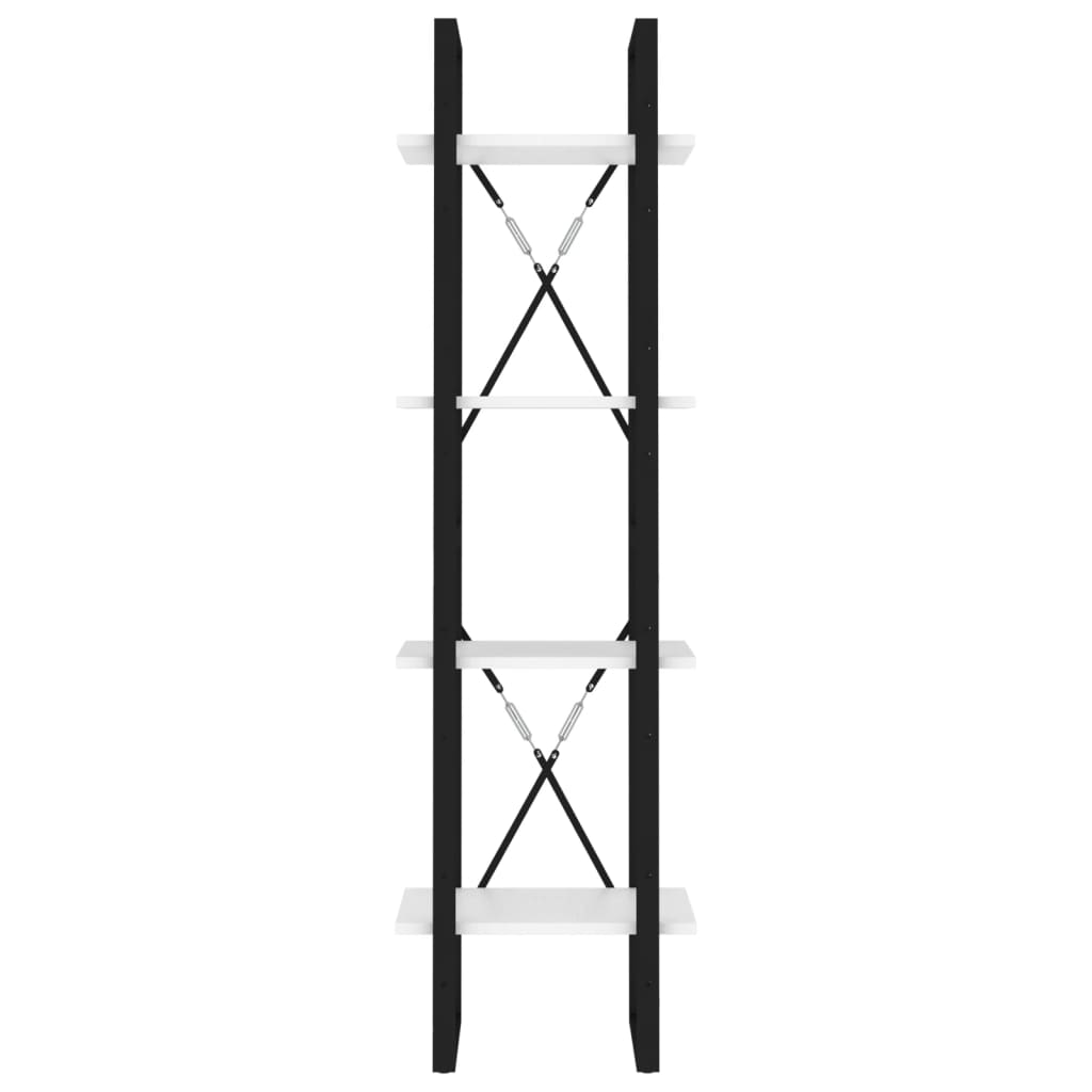 vidaXL Bibliotecă cu 4 rafturi, alb, 40x30x140 cm, PAL vidaXL Bibliotecă cu 4 rafturi, alb, 40x30x140 cm, PAL