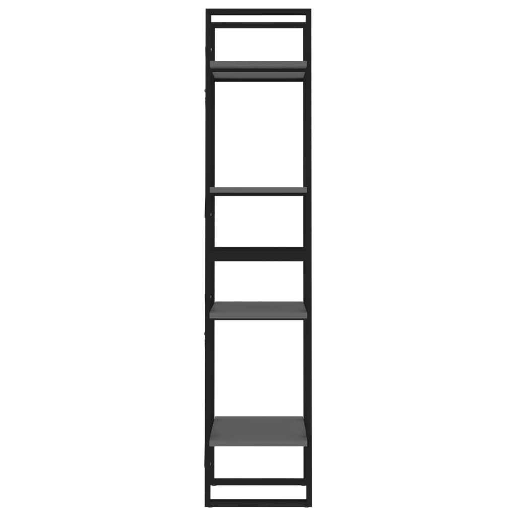 vidaXL Bibliotecă cu 4 rafturi, gri, 40x30x140 cm, PAL vidaXL Bibliotecă cu 4 rafturi, gri, 40x30x140 cm, PAL