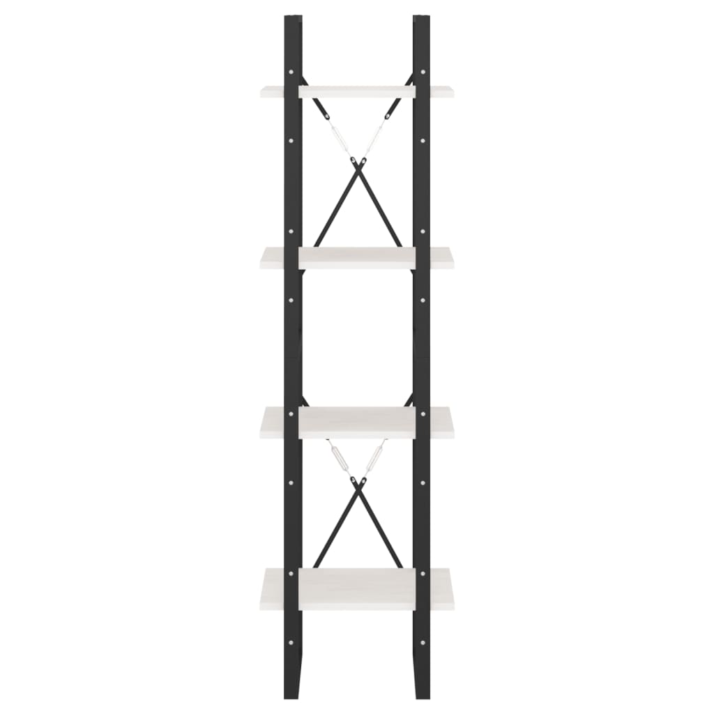 vidaXL Bibliotecă cu 4 rafturi, alb, 40x30x140 cm, lemn masiv de pin vidaXL Bibliotecă cu 4 rafturi, alb, 40x30x140 cm, lemn masiv de pin