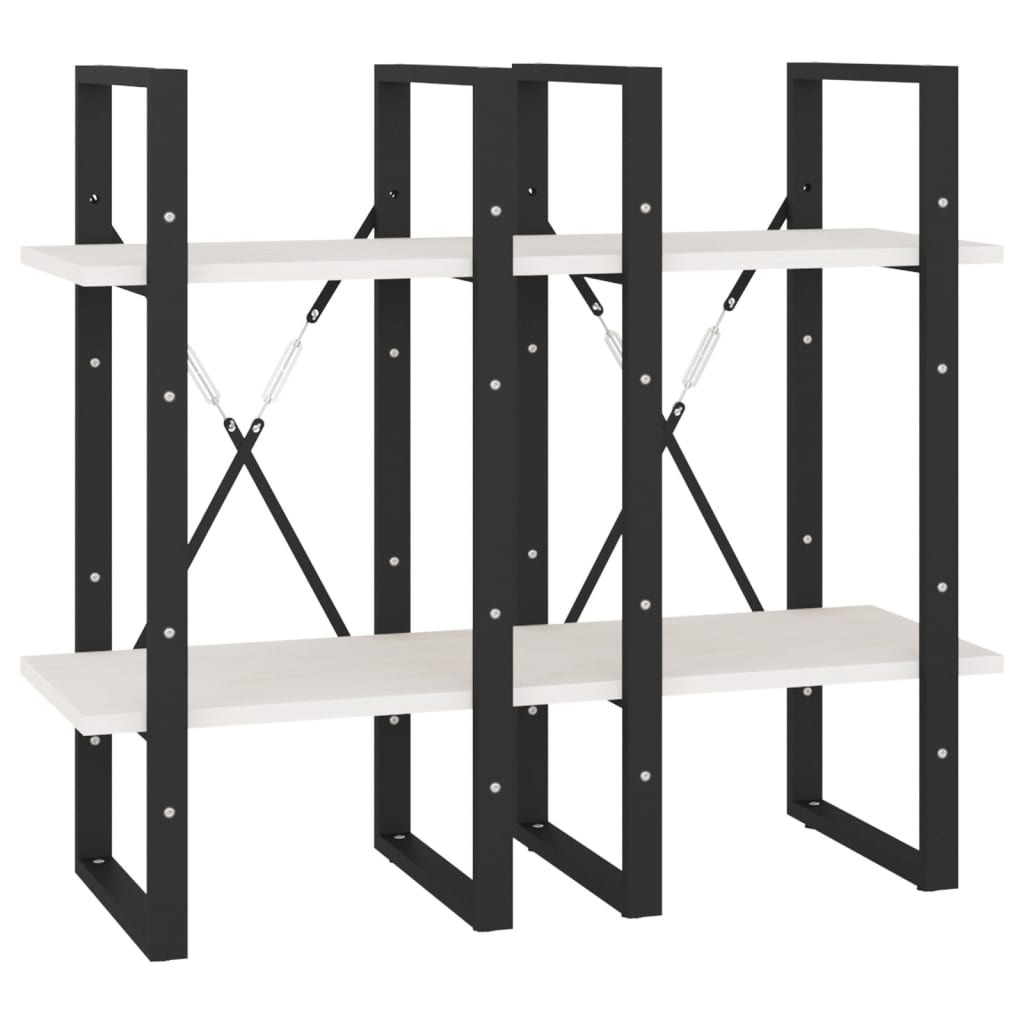 vidaXL Bibliotecă cu 4 rafturi, alb, 40x30x140 cm, lemn masiv de pin vidaXL Bibliotecă cu 4 rafturi, alb, 40x30x140 cm, lemn masiv de pin