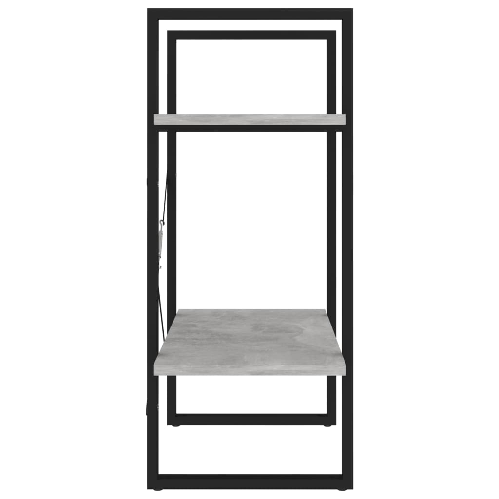vidaXL Bibliotecă cu 2 rafturi, gri beton, 60x30x70 cm, PAL vidaXL Bibliotecă cu 2 rafturi, gri beton, 60x30x70 cm, PAL