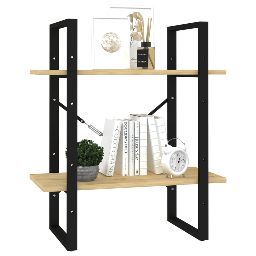 vidaXL Bibliotecă cu 2 rafturi, 60x30x70 cm, lemn masiv de pin vidaXL Bibliotecă cu 2 rafturi, 60x30x70 cm, lemn masiv de pin