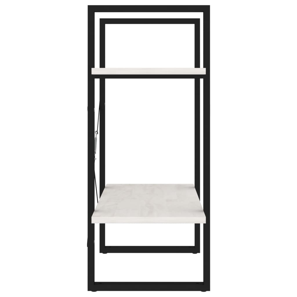 vidaXL Bibliotecă cu 2 rafturi, alb ,60x30x70 cm, lemn masiv de pin vidaXL Bibliotecă cu 2 rafturi, alb ,60x30x70 cm, lemn masiv de pin