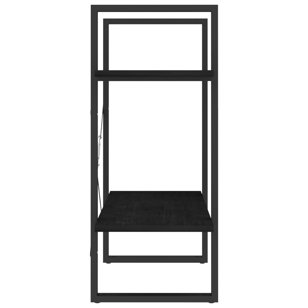 vidaXL Bibliotecă cu 2 rafturi, negru, 60x30x70 cm, lemn masiv de pin vidaXL Bibliotecă cu 2 rafturi, negru, 60x30x70 cm, lemn masiv de pin
