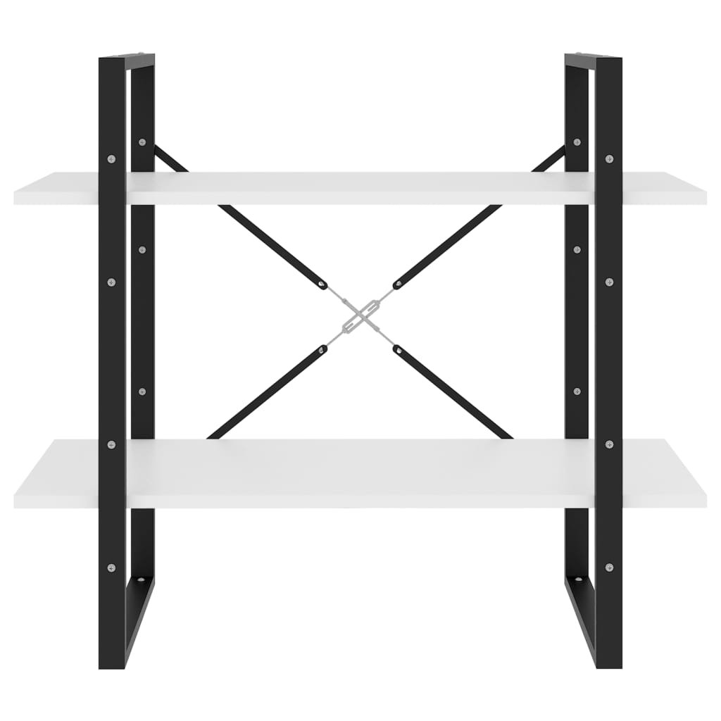vidaXL Bibliotecă cu 2 rafturi, alb, 80x30x70 cm, PAL vidaXL Bibliotecă cu 2 rafturi, alb, 80x30x70 cm, PAL