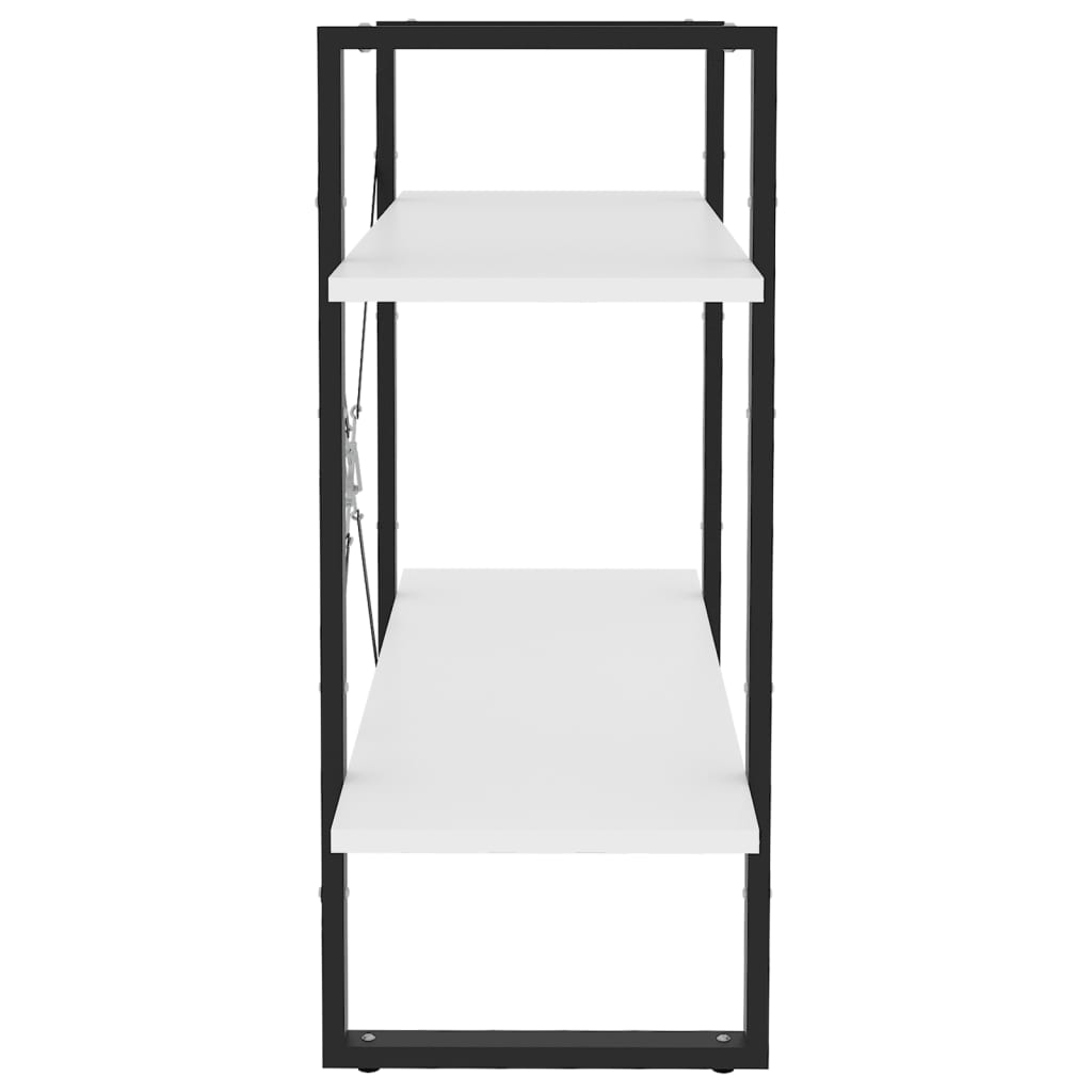 vidaXL Bibliotecă cu 2 rafturi, alb, 80x30x70 cm, PAL vidaXL Bibliotecă cu 2 rafturi, alb, 80x30x70 cm, PAL