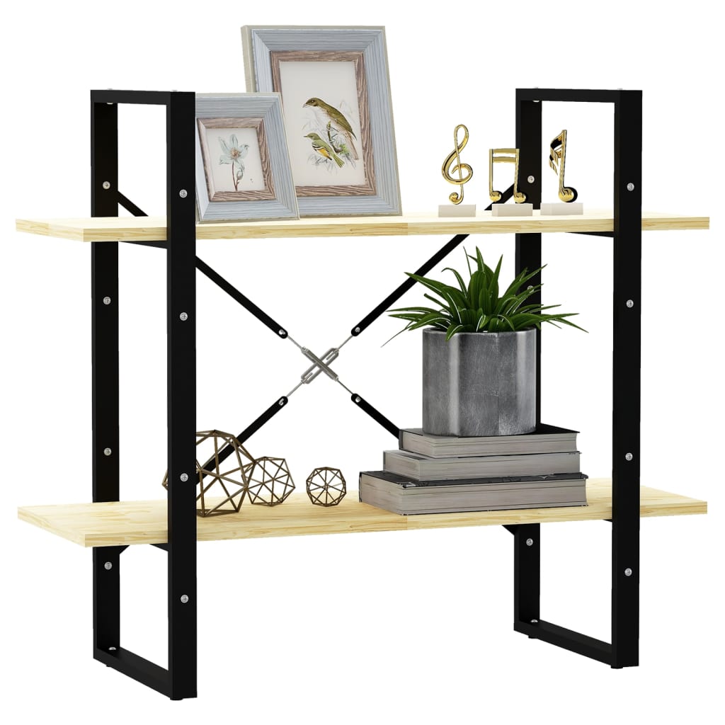 vidaXL Bibliotecă cu 2 rafturi, 80x30x70 cm, lemn masiv de pin vidaXL Bibliotecă cu 2 rafturi, 80x30x70 cm, lemn masiv de pin