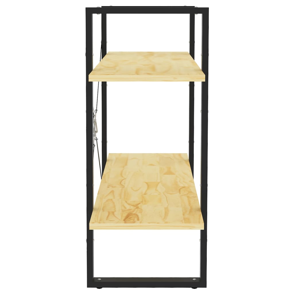 vidaXL Bibliotecă cu 2 rafturi, 80x30x70 cm, lemn masiv de pin vidaXL Bibliotecă cu 2 rafturi, 80x30x70 cm, lemn masiv de pin
