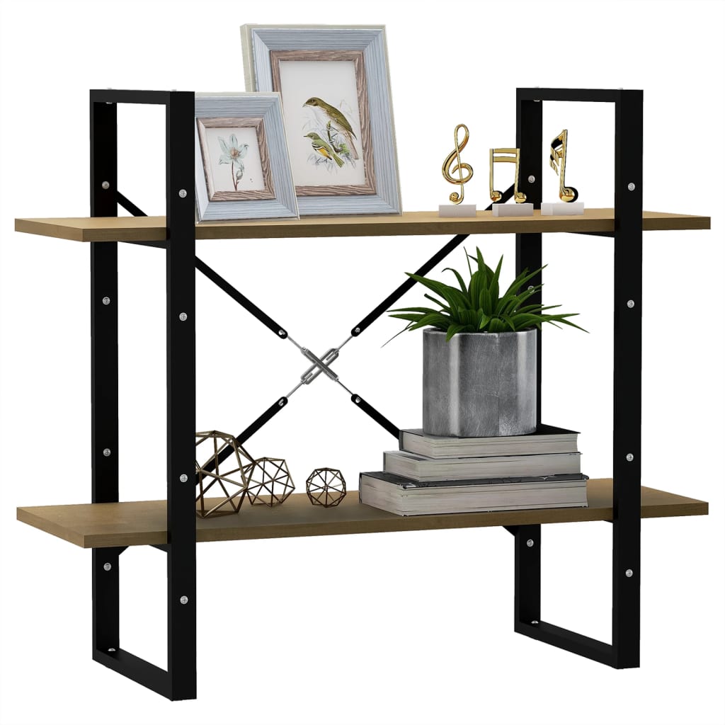vidaXL Bibliotecă cu 2 rafturi, 80x30x70 cm, lemn masiv de pin vidaXL Bibliotecă cu 2 rafturi, 80x30x70 cm, lemn masiv de pin