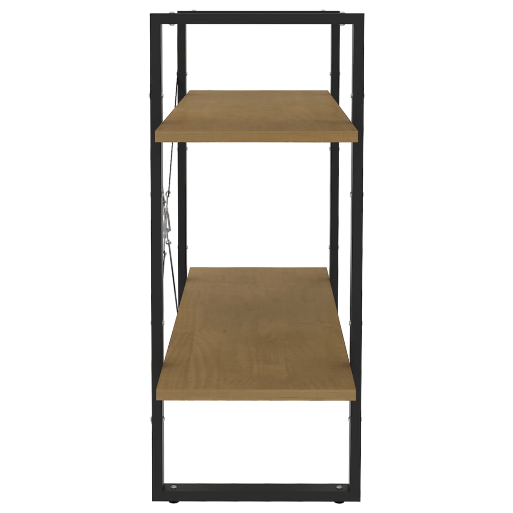 vidaXL Bibliotecă cu 2 rafturi, 80x30x70 cm, lemn masiv de pin vidaXL Bibliotecă cu 2 rafturi, 80x30x70 cm, lemn masiv de pin
