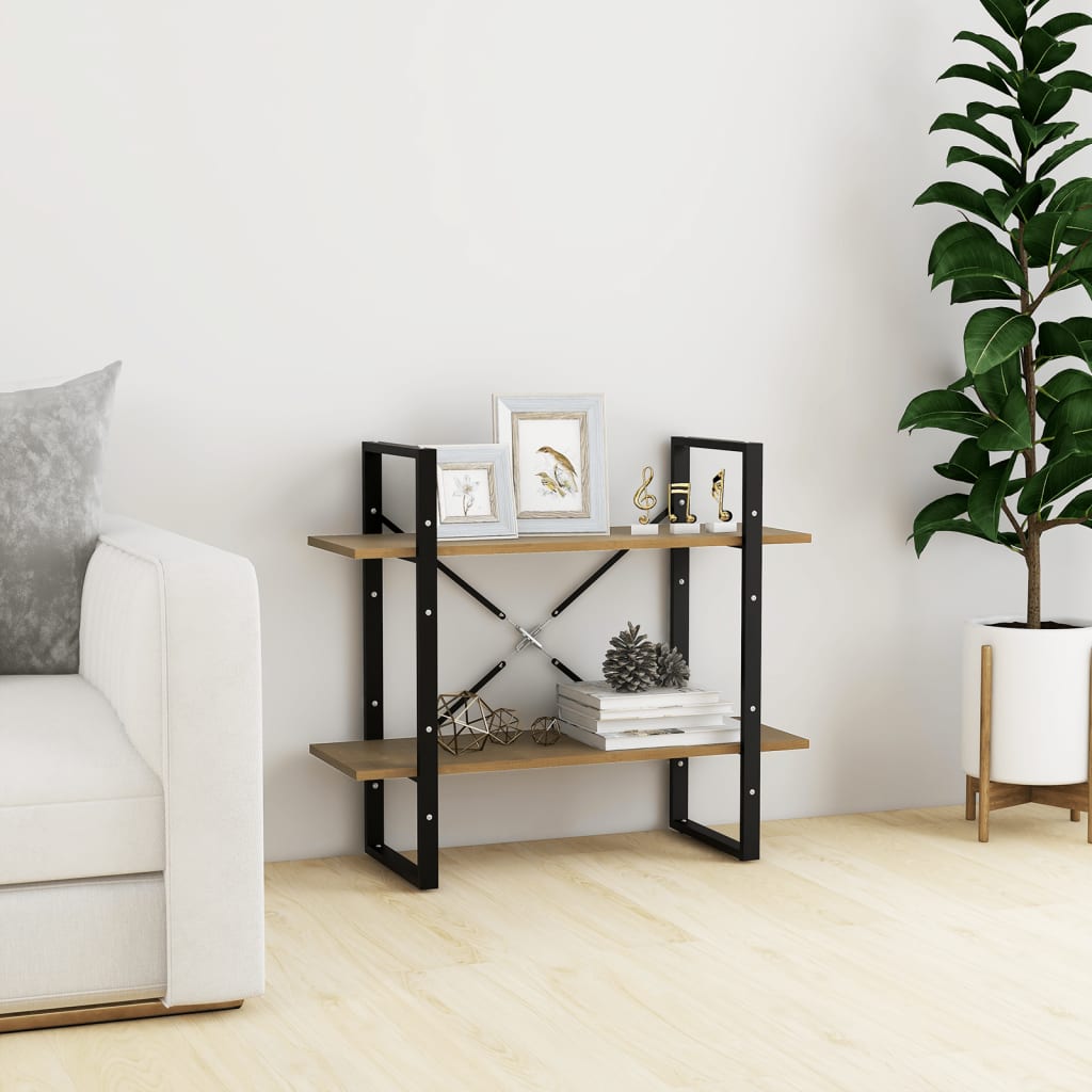 vidaXL Bibliotecă cu 2 rafturi, 80x30x70 cm, lemn masiv de pin vidaXL Bibliotecă cu 2 rafturi, 80x30x70 cm, lemn masiv de pin