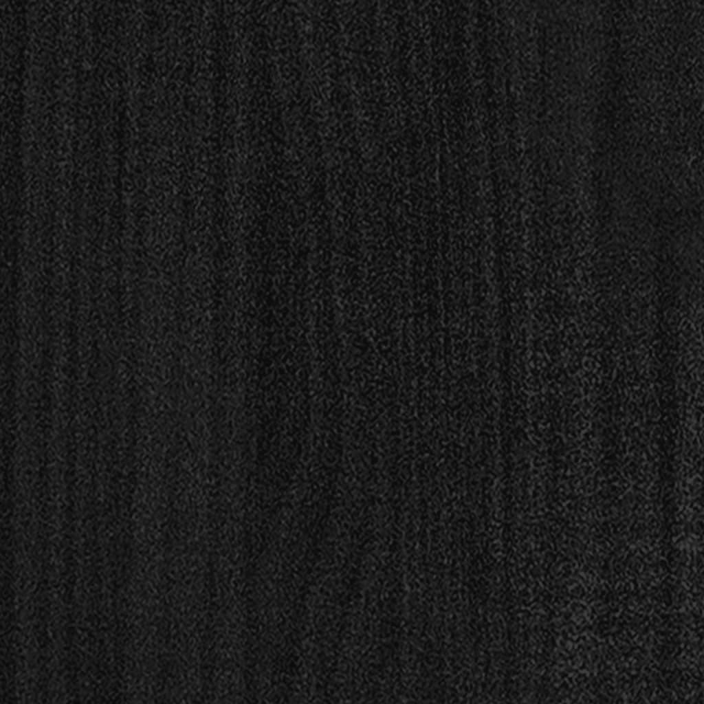 vidaXL Bibliotecă cu 2 rafturi, negru, 80x30x70 cm, lemn masiv de pin vidaXL Bibliotecă cu 2 rafturi, negru, 80x30x70 cm, lemn masiv de pin