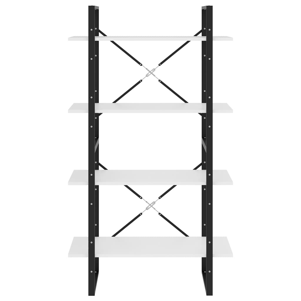vidaXL Bibliotecă cu 4 rafturi, alb, 80x30x140 cm, PAL vidaXL Bibliotecă cu 4 rafturi, alb, 80x30x140 cm, PAL