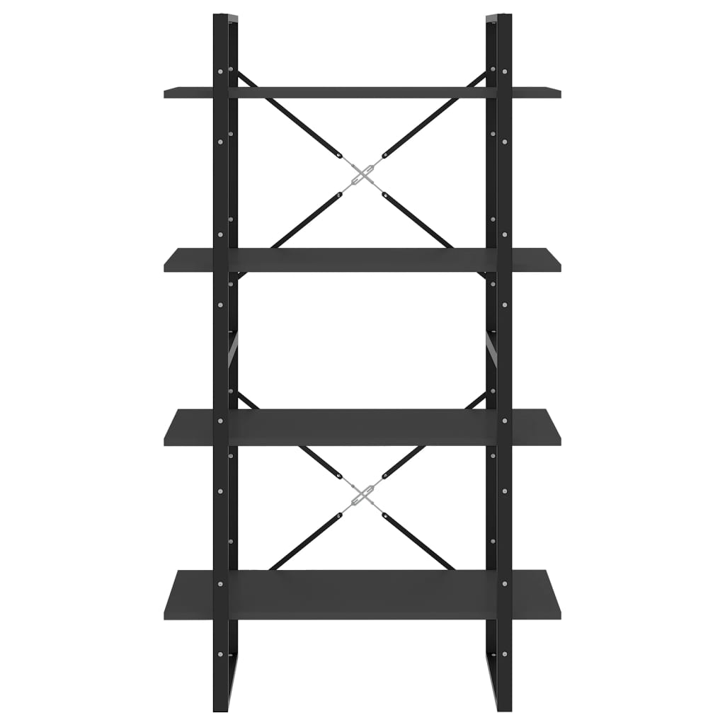 vidaXL Bibliotecă cu 4 rafturi, gri, 80x30x140 cm, PAL vidaXL Bibliotecă cu 4 rafturi, gri, 80x30x140 cm, PAL