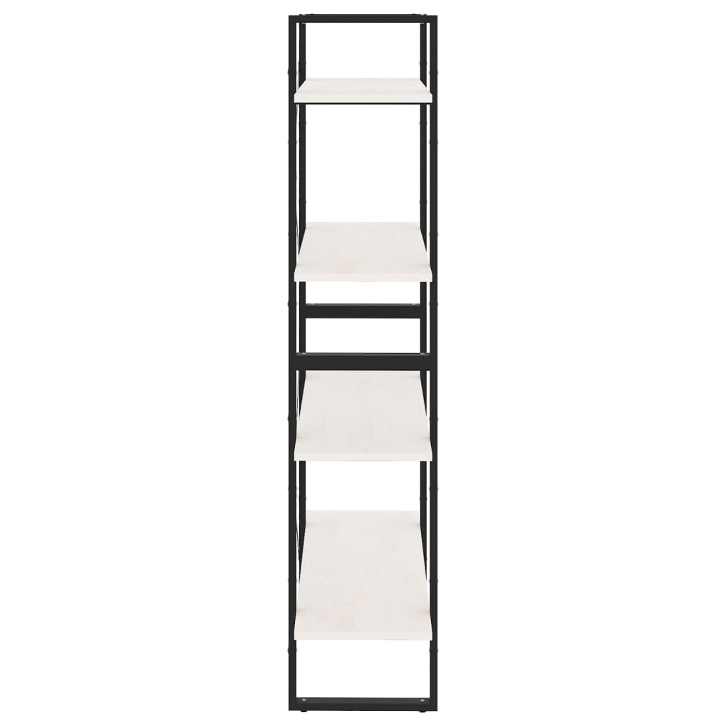 vidaXL Bibliotecă cu 4 rafturi, alb, 80x30x140 cm, lemn masiv de pin vidaXL Bibliotecă cu 4 rafturi, alb, 80x30x140 cm, lemn masiv de pin