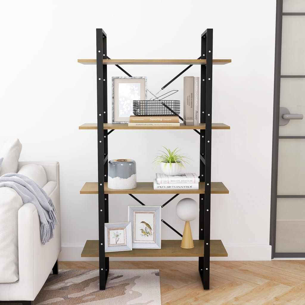 vidaXL Bibliotecă cu 4 rafturi, 80x30x140 cm, lemn masiv de pin vidaXL Bibliotecă cu 4 rafturi, 80x30x140 cm, lemn masiv de pin