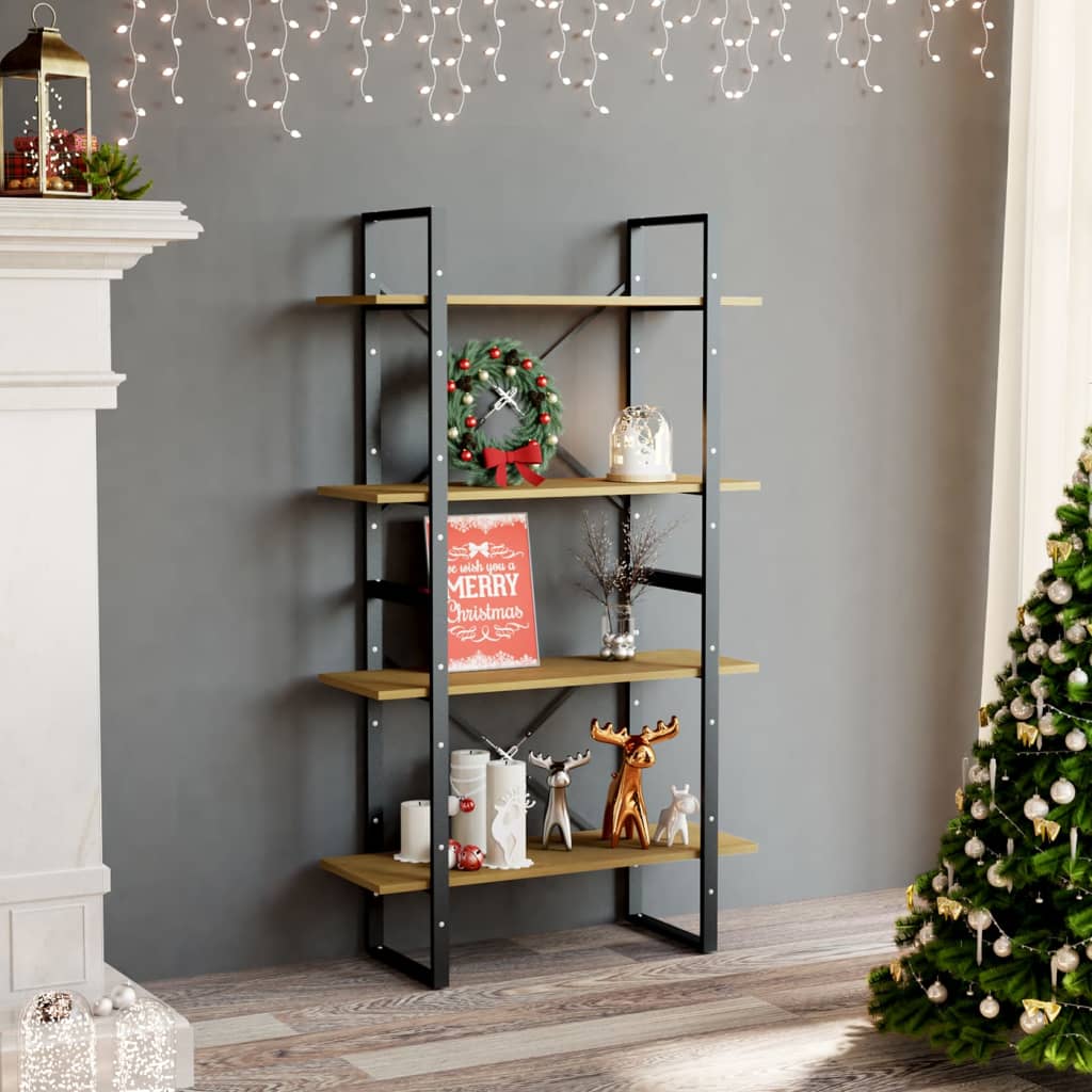 vidaXL Bibliotecă cu 4 rafturi, 80x30x140 cm, lemn masiv de pin vidaXL Bibliotecă cu 4 rafturi, 80x30x140 cm, lemn masiv de pin