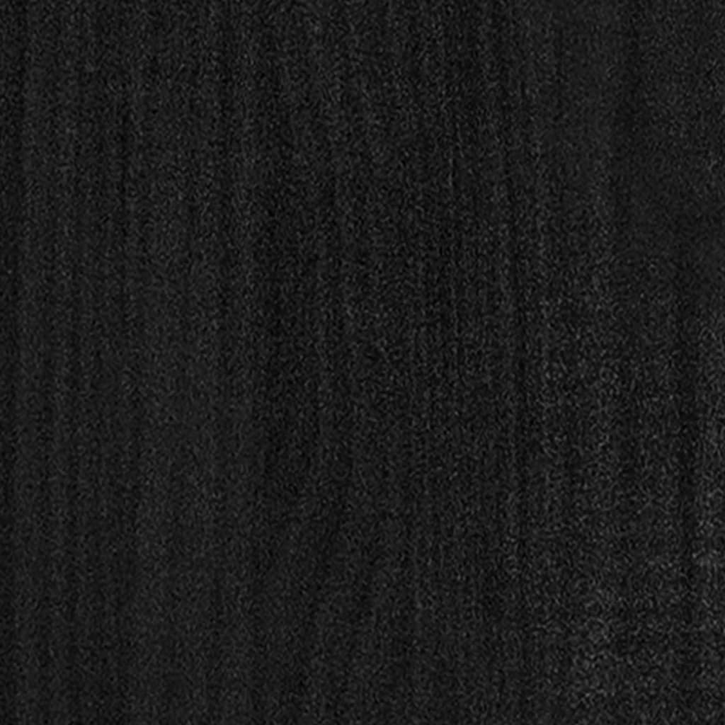 vidaXL Bibliotecă cu 4 rafturi, negru, 80x30x140 cm, lemn masiv de pin vidaXL Bibliotecă cu 4 rafturi, negru, 80x30x140 cm, lemn masiv de pin