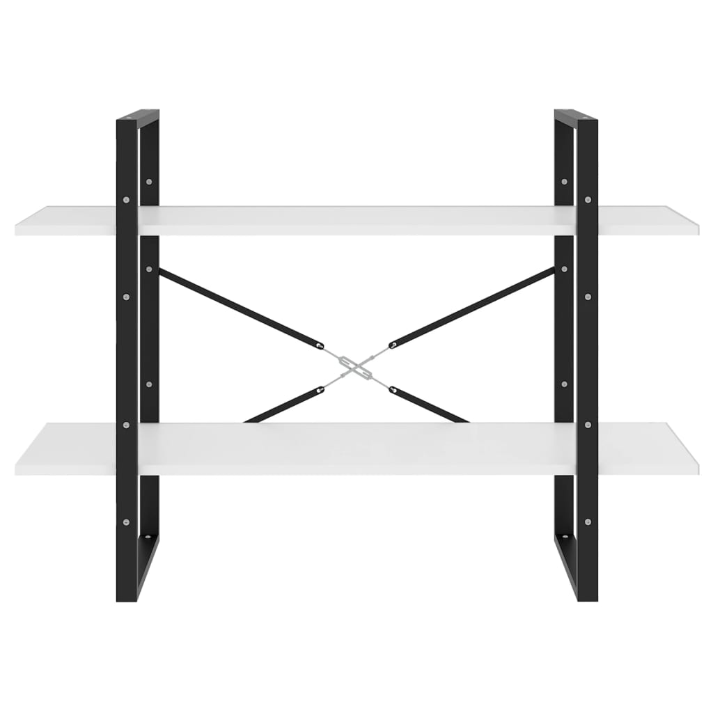 vidaXL Bibliotecă cu 2 rafturi, alb, 100x30x70 cm, PAL vidaXL Bibliotecă cu 2 rafturi, alb, 100x30x70 cm, PAL