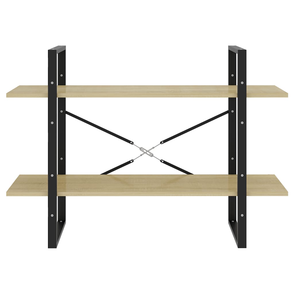 vidaXL Bibliotecă cu 2 rafturi, stejar sonoma, 100x30x70 cm, PAL vidaXL Bibliotecă cu 2 rafturi, stejar sonoma, 100x30x70 cm, PAL