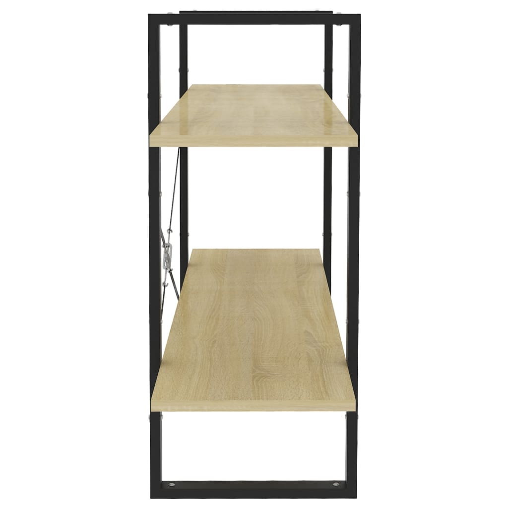vidaXL Bibliotecă cu 2 rafturi, stejar sonoma, 100x30x70 cm, PAL vidaXL Bibliotecă cu 2 rafturi, stejar sonoma, 100x30x70 cm, PAL