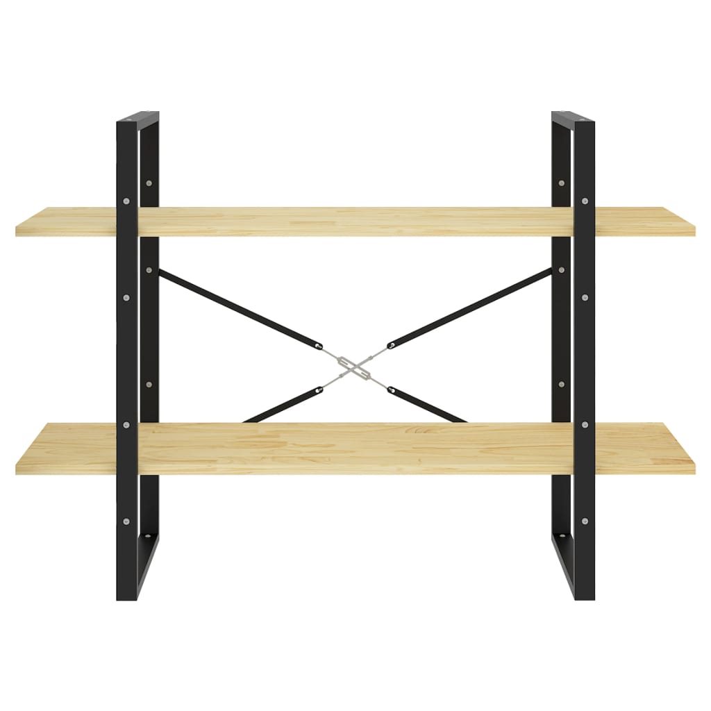 vidaXL Bibliotecă cu 2 rafturi, 100x30x70 cm, lemn masiv de pin vidaXL Bibliotecă cu 2 rafturi, 100x30x70 cm, lemn masiv de pin