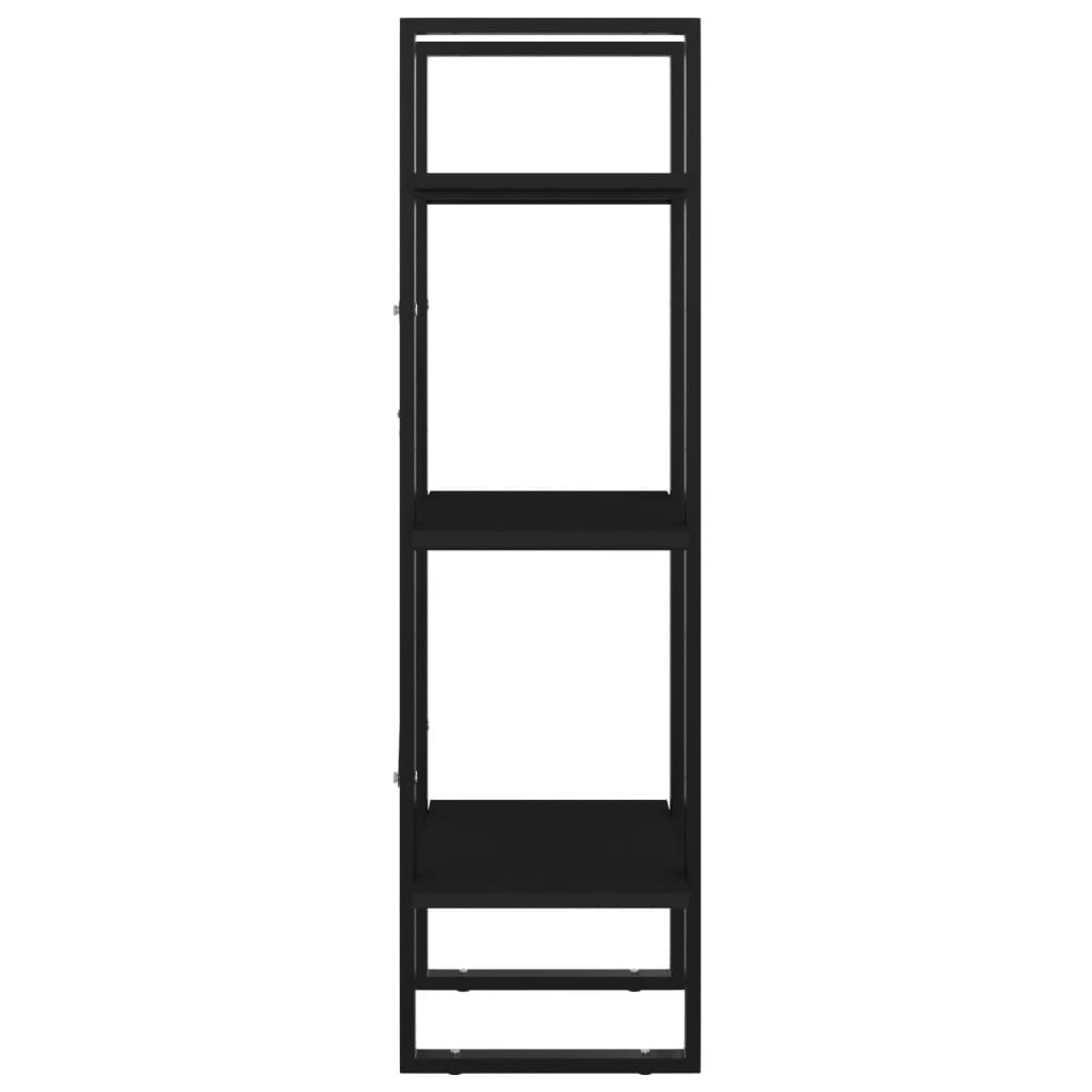 vidaXL Bibliotecă cu 3 rafturi, negru, 40x30x105 cm, PAL vidaXL Bibliotecă cu 3 rafturi, negru, 40x30x105 cm, PAL