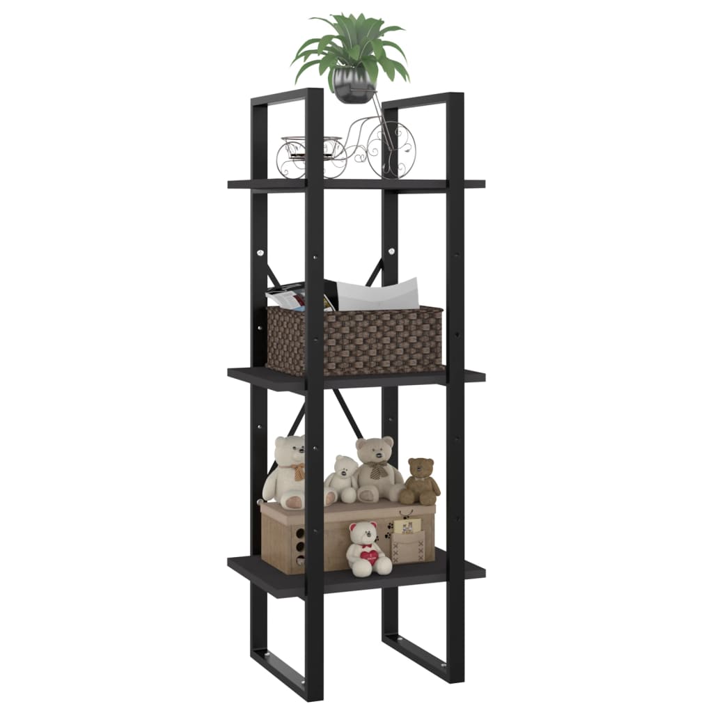 vidaXL Bibliotecă cu 3 rafturi, gri, 40x30x105 cm, PAL vidaXL Bibliotecă cu 3 rafturi, gri, 40x30x105 cm, PAL
