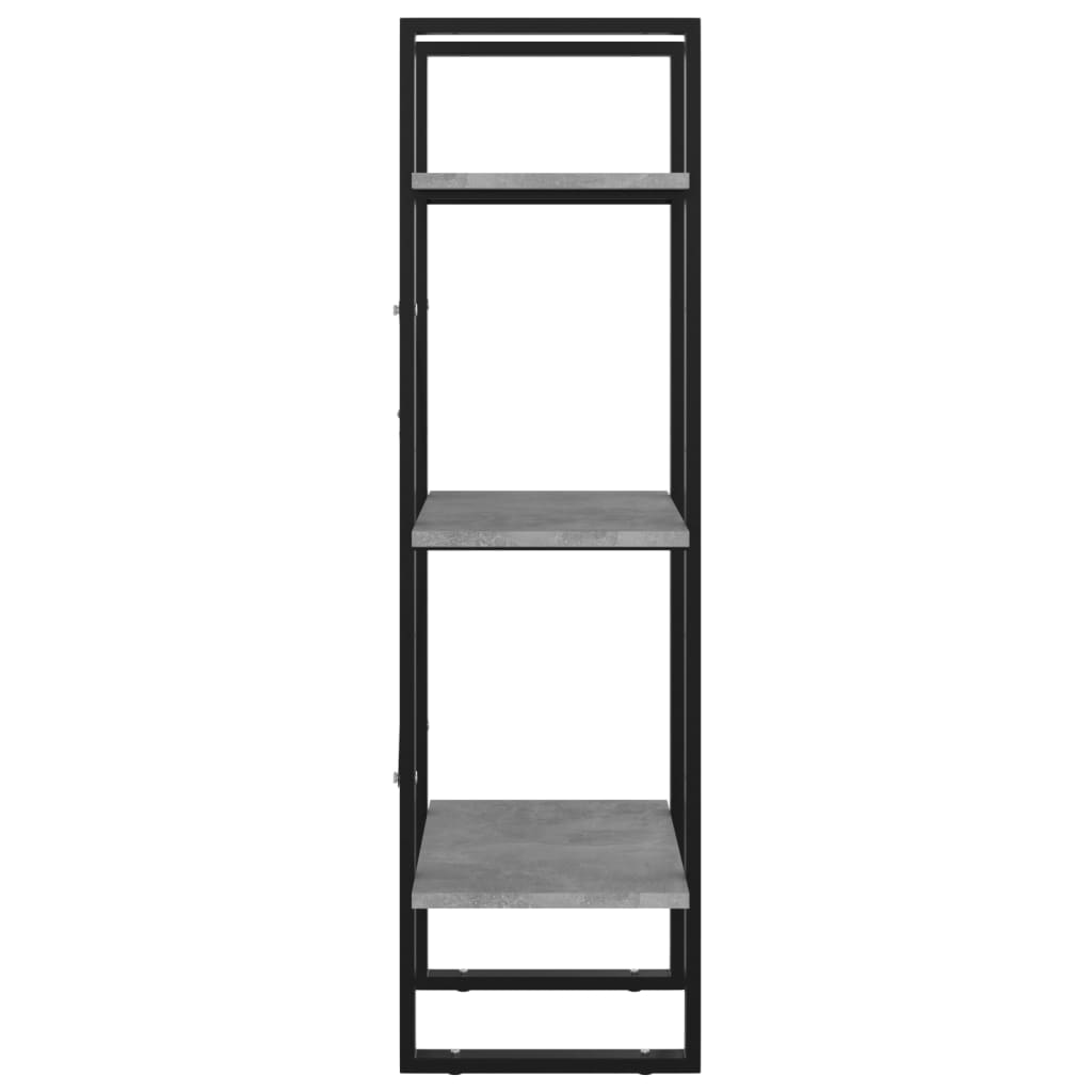 vidaXL Bibliotecă cu 3 rafturi, gri beton, 40x30x105 cm, PAL vidaXL Bibliotecă cu 3 rafturi, gri beton, 40x30x105 cm, PAL
