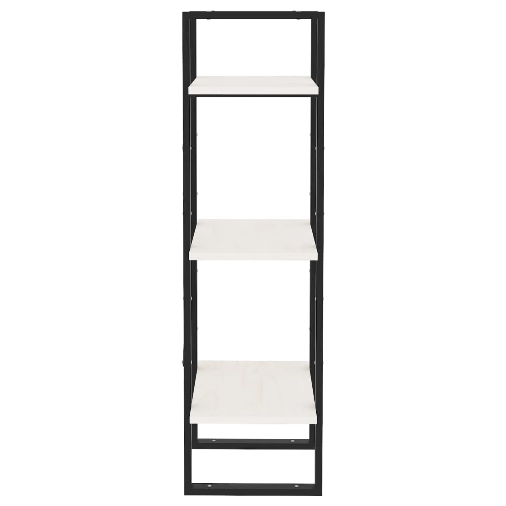 vidaXL Bibliotecă cu 3 rafturi, alb, 40x30x105 cm, lemn masiv de pin vidaXL Bibliotecă cu 3 rafturi, alb, 40x30x105 cm, lemn masiv de pin