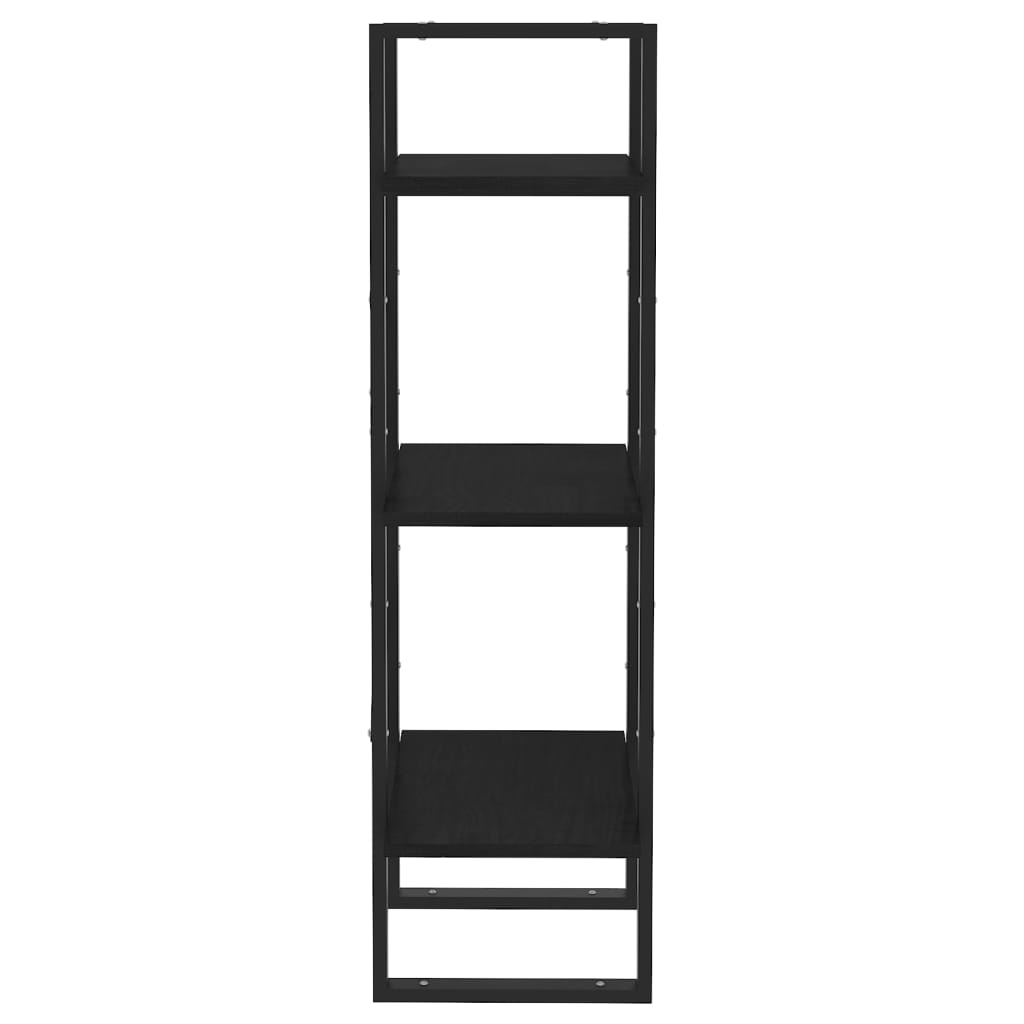 vidaXL Bibliotecă cu 3 rafturi, negru, 40x30x105 cm, lemn masiv de pin vidaXL Bibliotecă cu 3 rafturi, negru, 40x30x105 cm, lemn masiv de pin