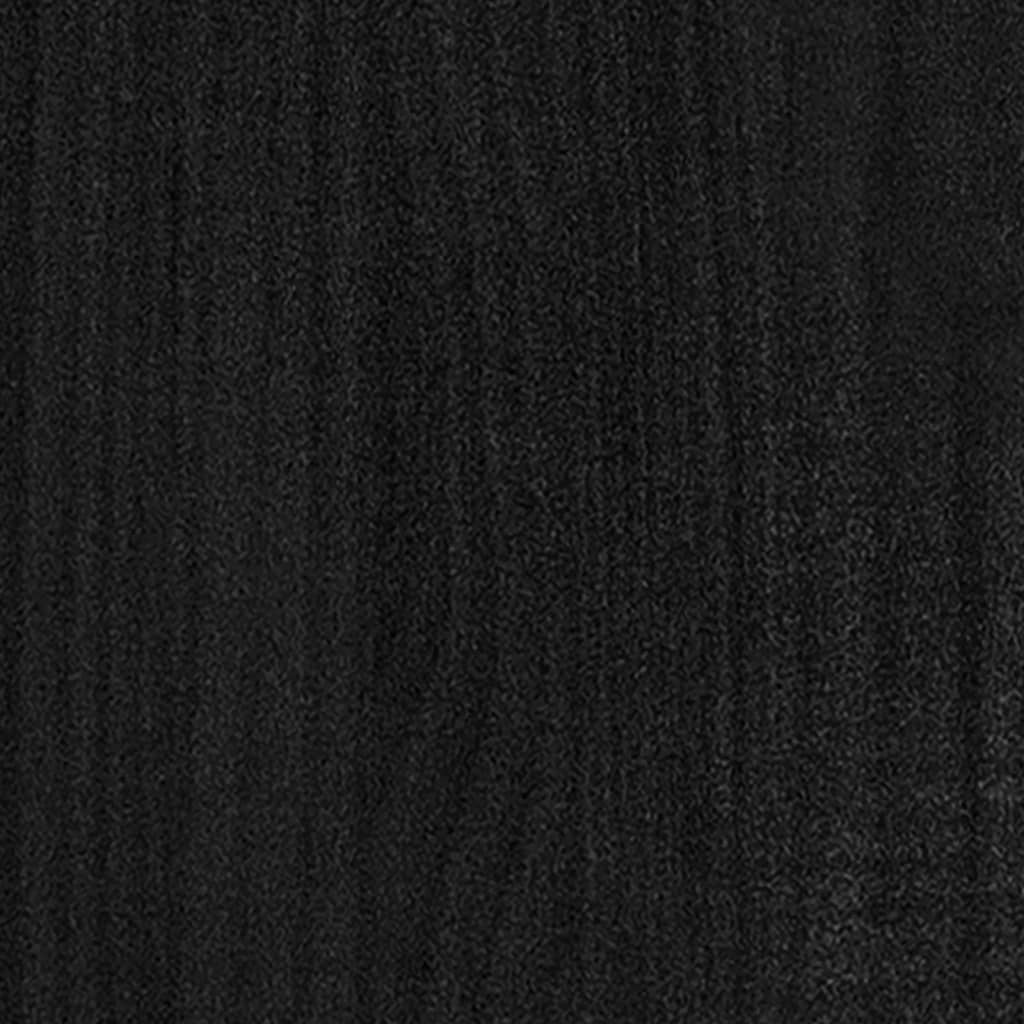 vidaXL Bibliotecă cu 3 rafturi, negru, 40x30x105 cm, lemn masiv de pin vidaXL Bibliotecă cu 3 rafturi, negru, 40x30x105 cm, lemn masiv de pin
