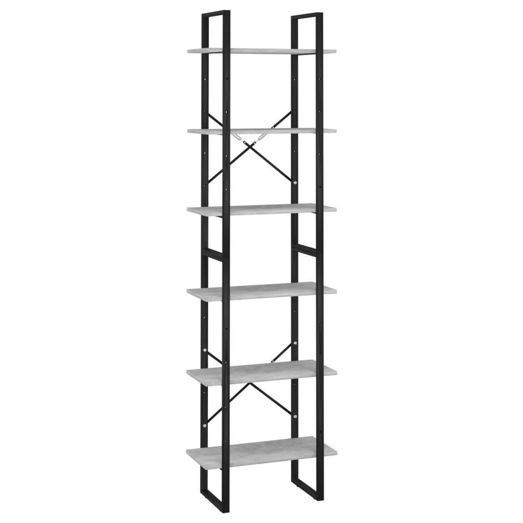 vidaXL Raft de depozitare, gri beton, 60x30x210 cm, lemn compozit vidaXL Raft de depozitare, gri beton, 60x30x210 cm, lemn compozit