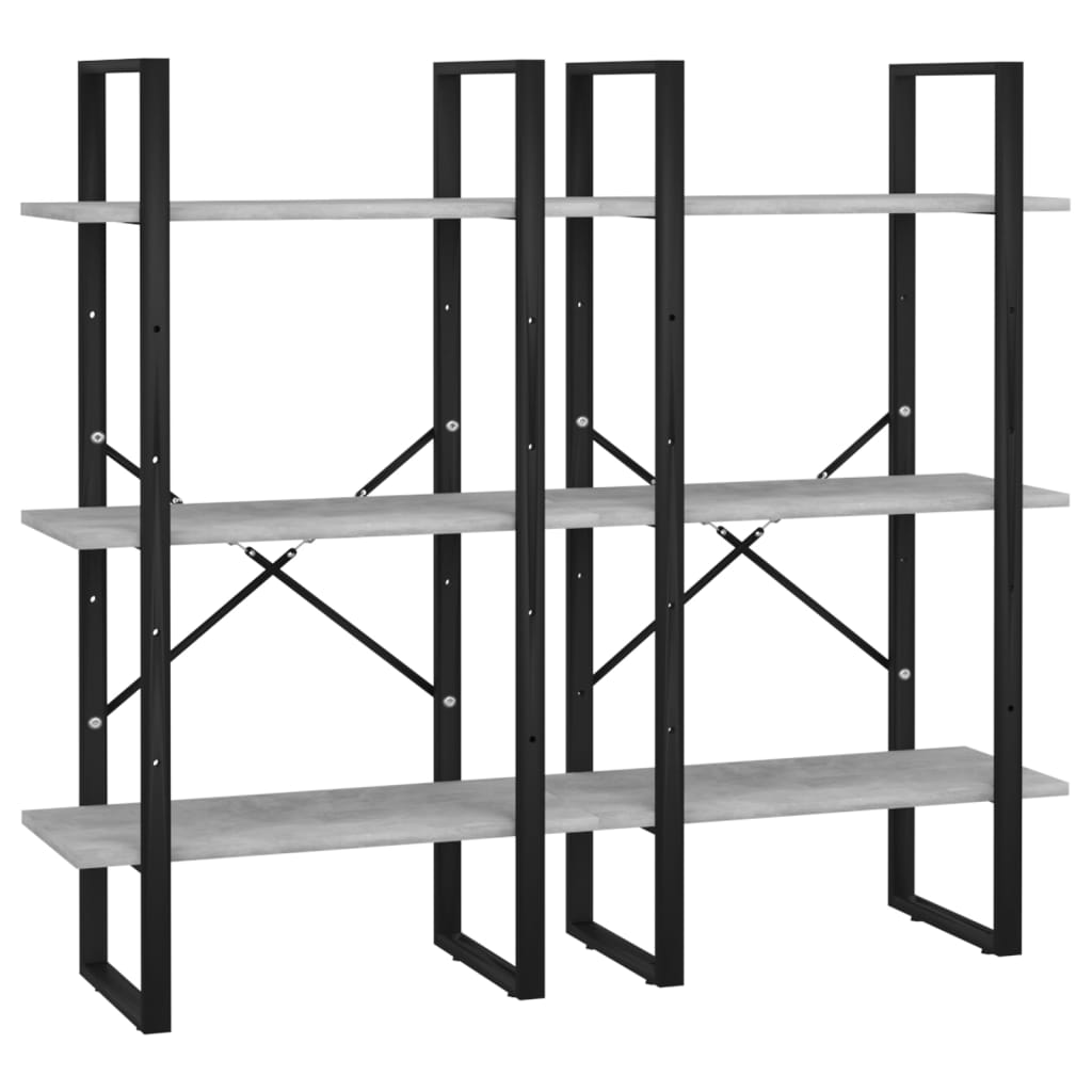 vidaXL Raft de depozitare, gri beton, 60x30x210 cm, lemn compozit vidaXL Raft de depozitare, gri beton, 60x30x210 cm, lemn compozit