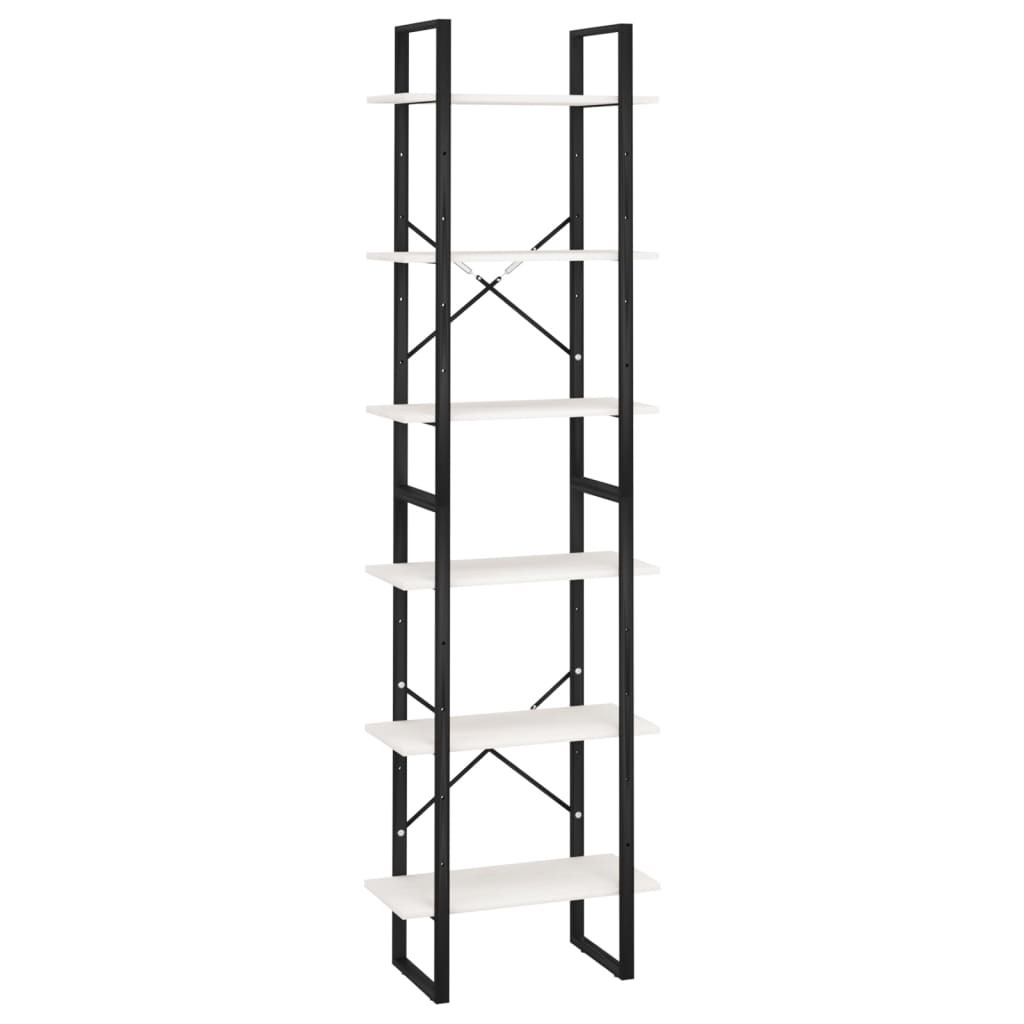 vidaXL Raft de depozitare, alb, 60x30x210 cm, lemn masiv de pin vidaXL Raft de depozitare, alb, 60x30x210 cm, lemn masiv de pin