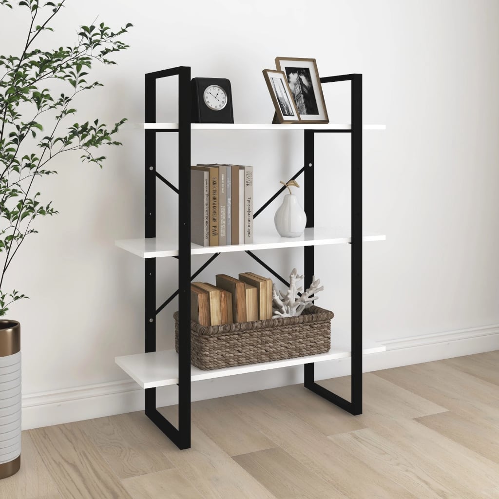 vidaXL Bibliotecă, alb, 80x30x105 cm, PAL vidaXL Bibliotecă, alb, 80x30x105 cm, PAL