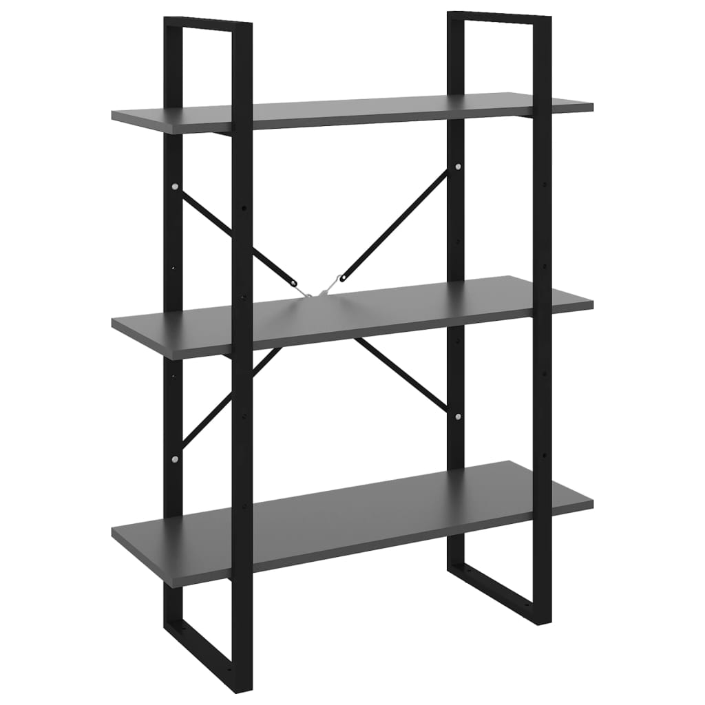 vidaXL Bibliotecă, gri, 80x30x105 cm, PAL vidaXL Bibliotecă, gri, 80x30x105 cm, PAL