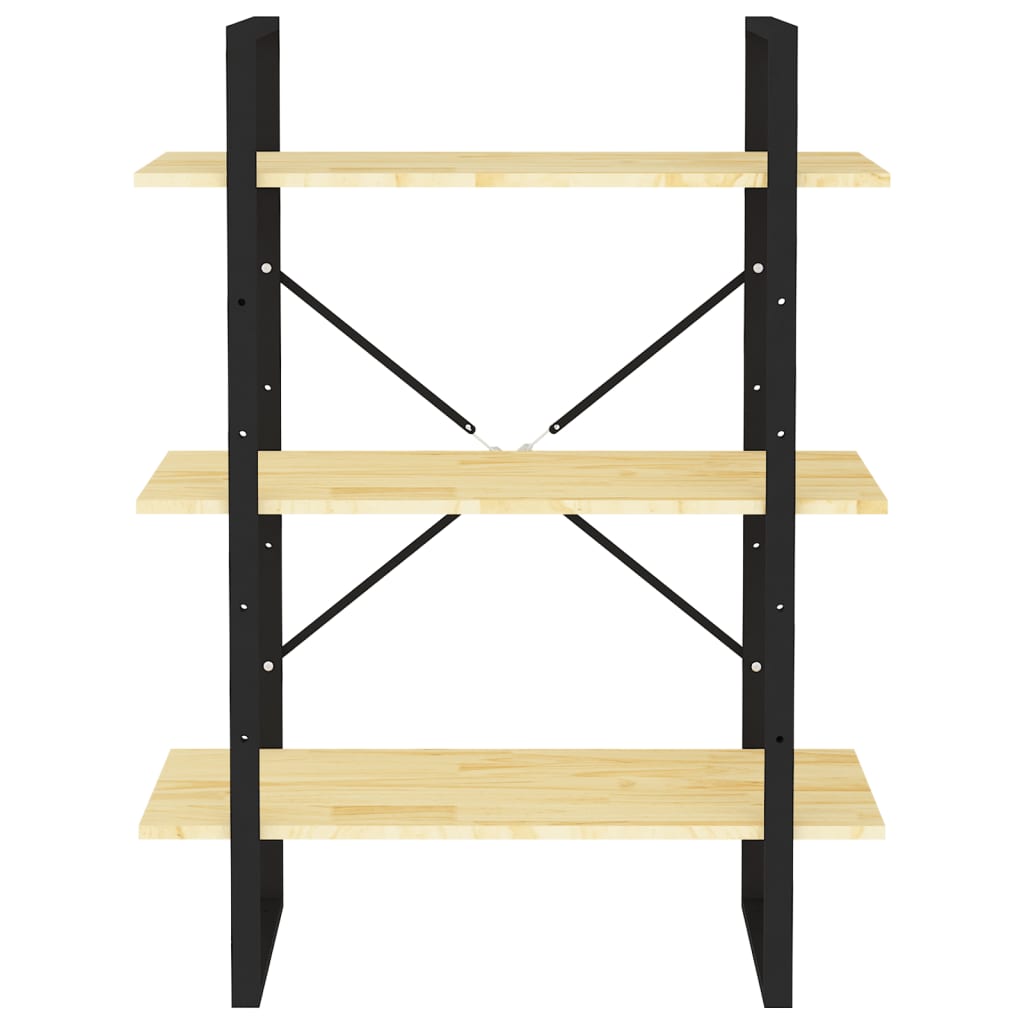 vidaXL Bibliotecă cu 3 rafturi, 80x30x105 cm, lemn masiv de pin vidaXL Bibliotecă cu 3 rafturi, 80x30x105 cm, lemn masiv de pin