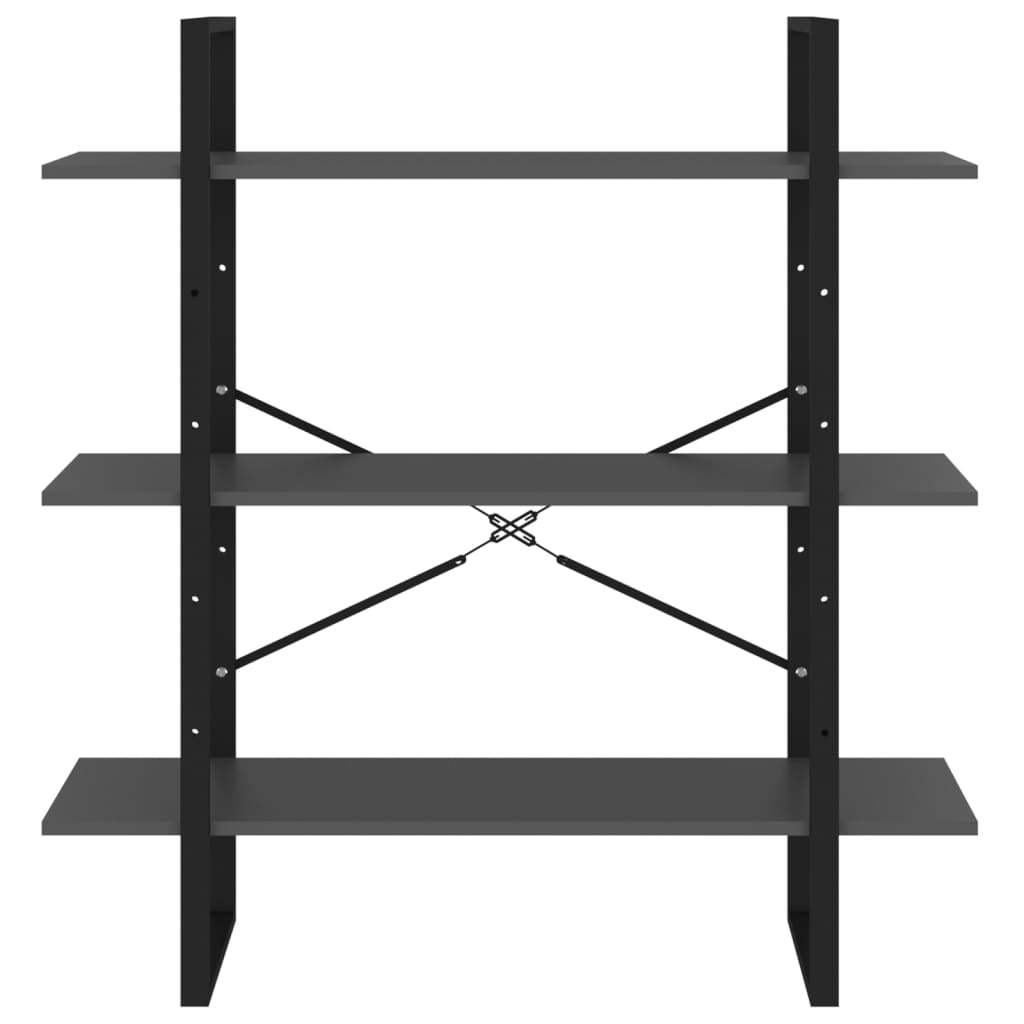 vidaXL Bibliotecă, gri, 100x30x105 cm, PAL vidaXL Bibliotecă, gri, 100x30x105 cm, PAL