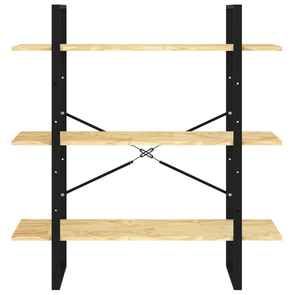 vidaXL Bibliotecă cu 3 rafturi, 100x30x105 cm, lemn masiv de pin vidaXL Bibliotecă cu 3 rafturi, 100x30x105 cm, lemn masiv de pin