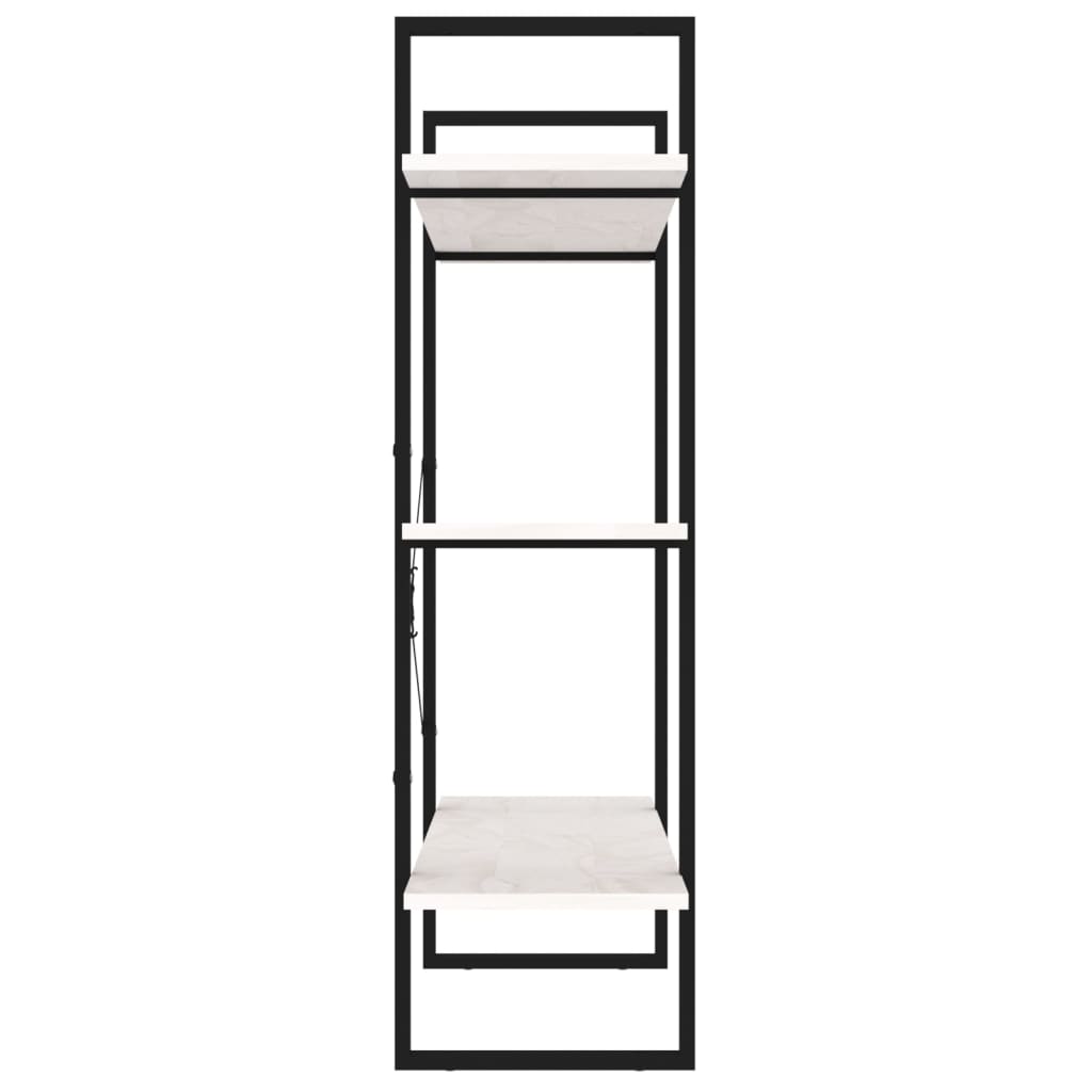 vidaXL Bibliotecă cu 3 rafturi, alb, 100x30x105 cm, lemn masiv de pin vidaXL Bibliotecă cu 3 rafturi, alb, 100x30x105 cm, lemn masiv de pin