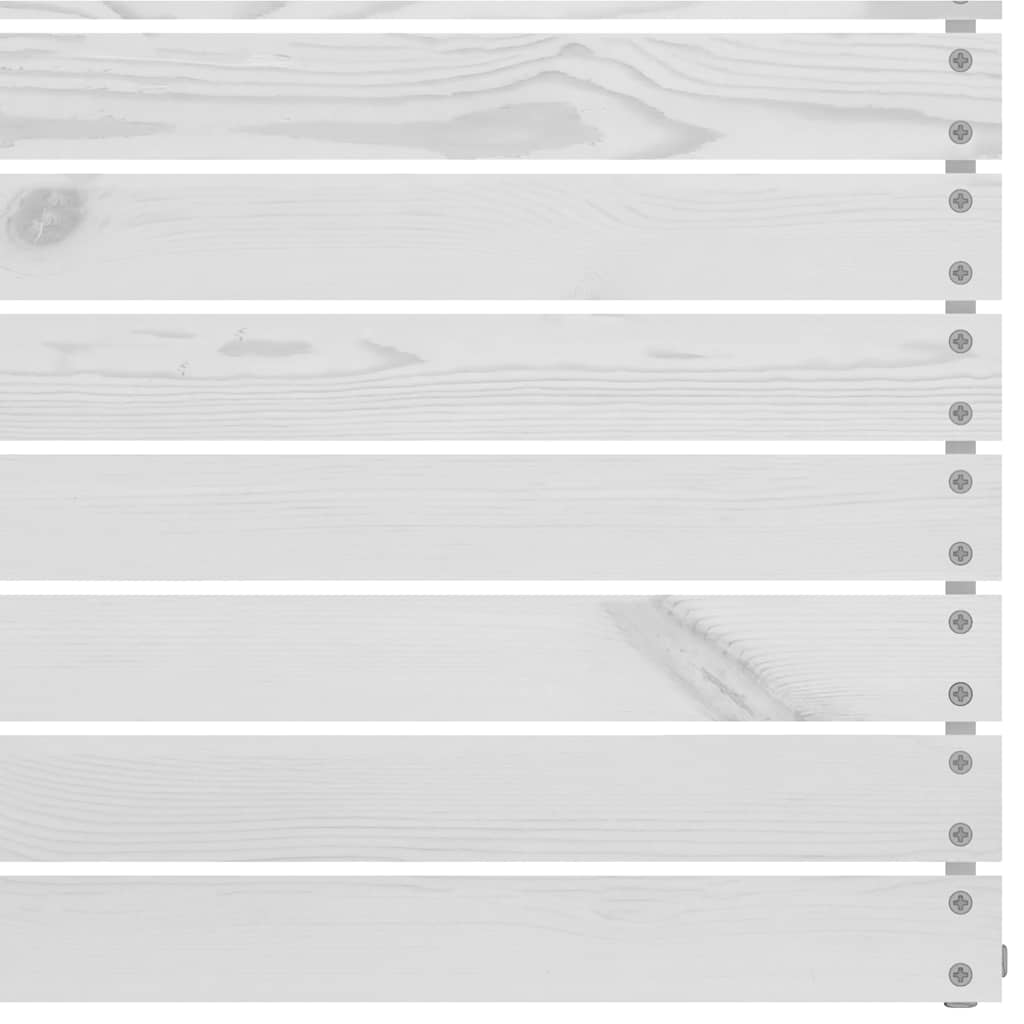 vidaXL Canapele de mijloc pentru grădină, 2 buc., alb, lemn masiv pin