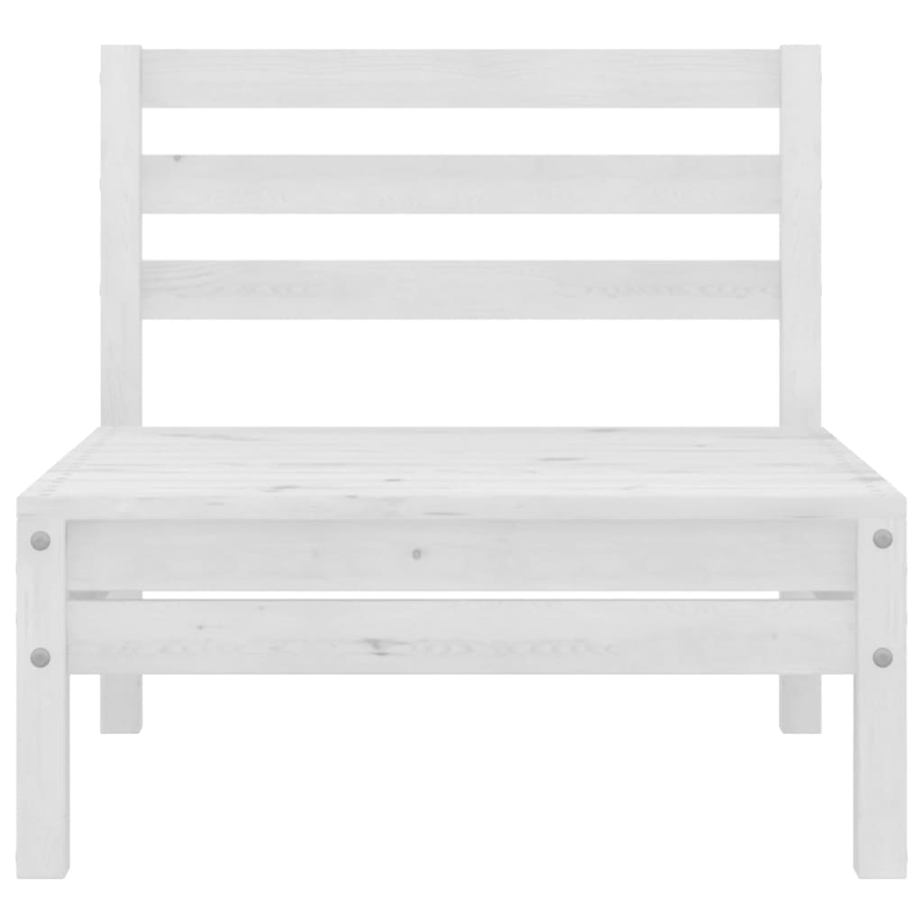 vidaXL Set mobilier de grădină, 4 piese, alb, lemn masiv de pin