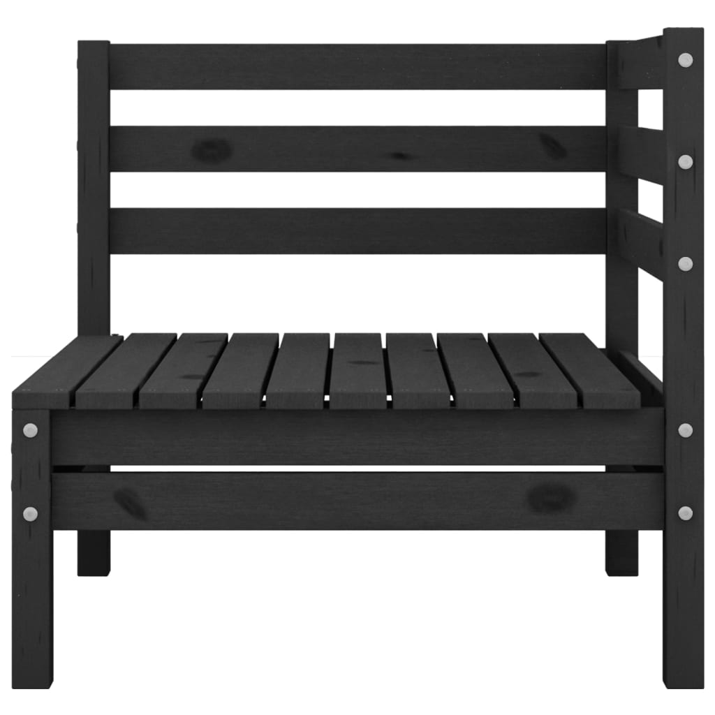 vidaXL Set mobilier de grădină, 4 piese, negru, lemn masiv de pin vidaXL Set mobilier de grădină, 4 piese, negru, lemn masiv de pin