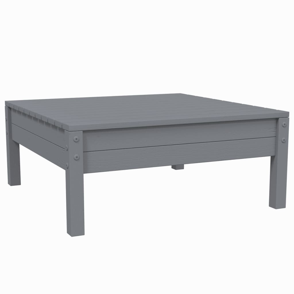 vidaXL Set mobilier de grădină cu perne, 3 piese, gri, lemn masiv pin vidaXL Set mobilier de grădină cu perne, 3 piese, gri, lemn masiv pin