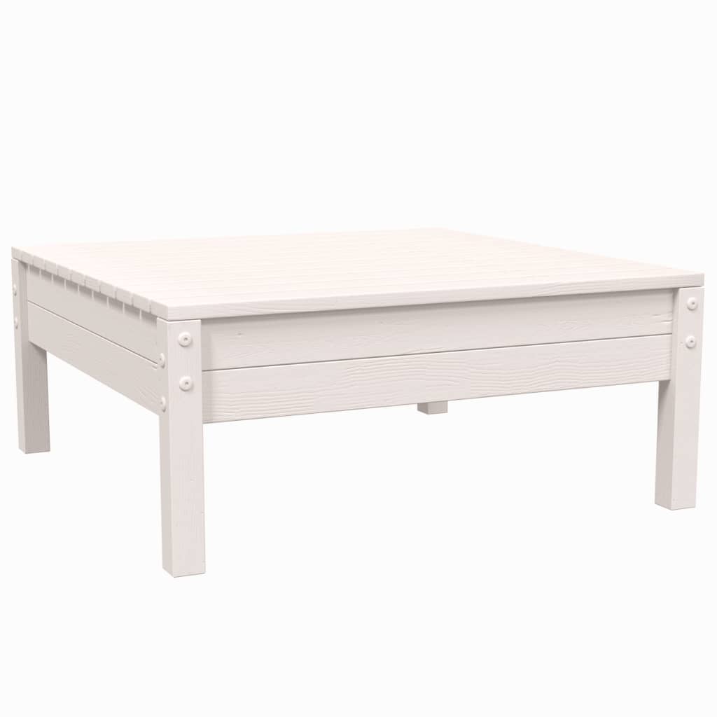 vidaXL Set mobilier de grădină cu perne, 3 piese, alb, lemn masiv pin vidaXL Set mobilier de grădină cu perne, 3 piese, alb, lemn masiv pin