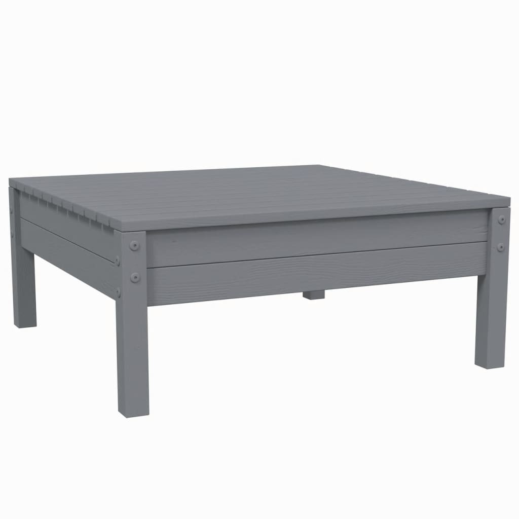 vidaXL Set mobilier de grădină cu perne, 3 piese, gri, lemn masiv pin vidaXL Set mobilier de grădină cu perne, 3 piese, gri, lemn masiv pin