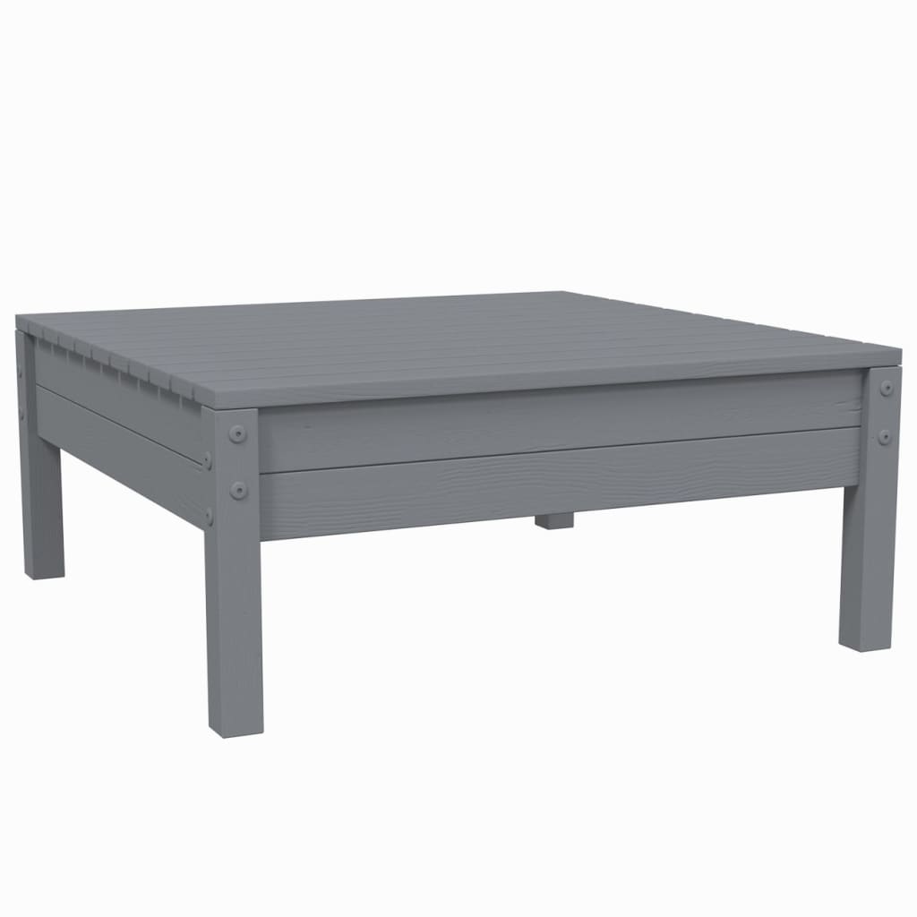 vidaXL Set mobilier de grădină cu perne, 3 piese, gri, lemn masiv pin vidaXL Set mobilier de grădină cu perne, 3 piese, gri, lemn masiv pin