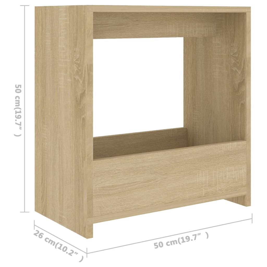 vidaXL Masă laterală, stejar Sonoma, 50x26x50 cm, PAL vidaXL Masă laterală, stejar Sonoma, 50x26x50 cm, PAL